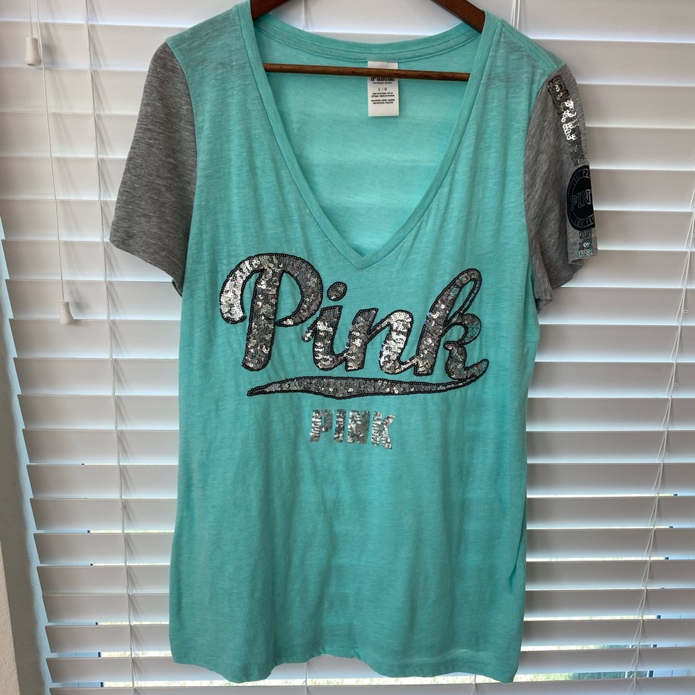 PINK brand bling sequined tshirt